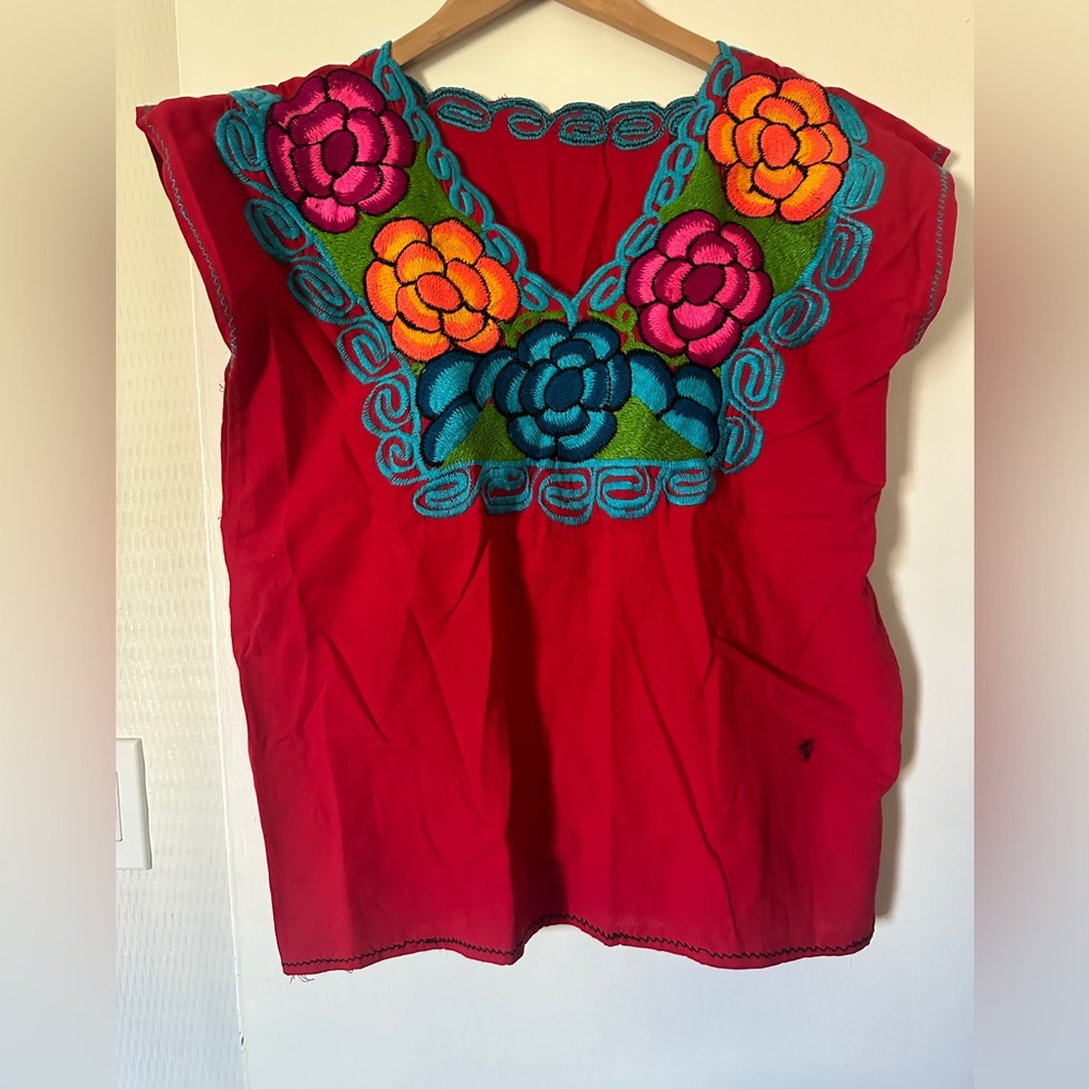 Mexican Embroidered Blouse